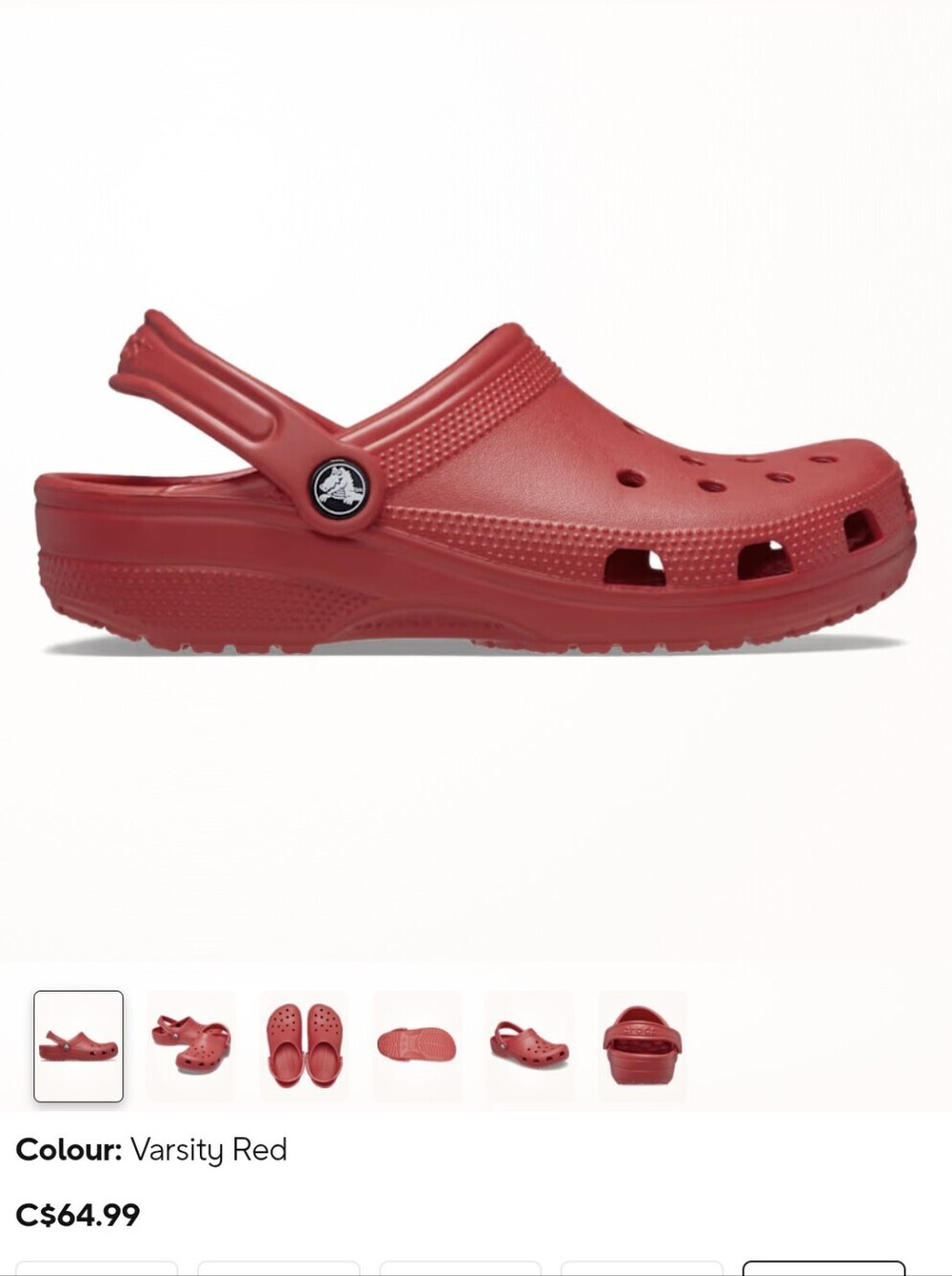 Crocs Classic Clog red M 7 W 9  excellent condition, worn once